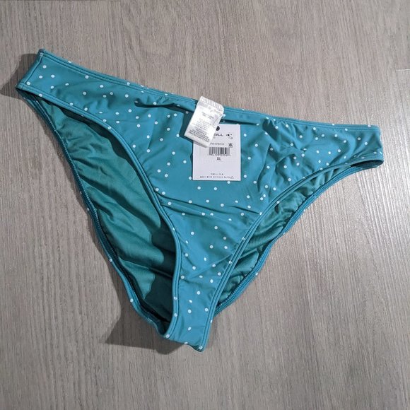 O'Neill XL Blue/White Polka Dot Hipster Bikini Swim Suit Bottom - Picture 4 of 4